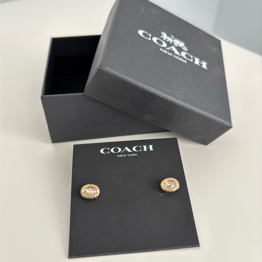 Coach Gold Diamond Earrings